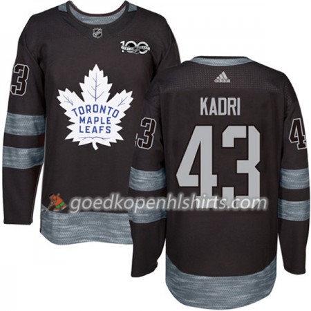 Toronto Maple Leafs Nazem Kadri 43 1917-2017 100th Anniversary Adidas Zwart Authentic Shirt - Mannen